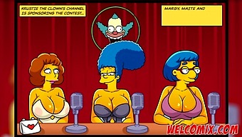 Bekijk De Zinderende Milf In Actie! De Simptoons, Simpsons Hentai Porno